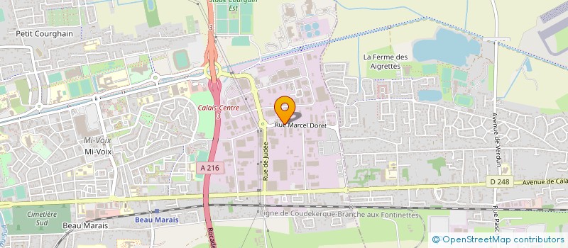 localisation de l'entreprise COTE D'OPALE COUVERTURE ET ETANCHEITE à CALAIS