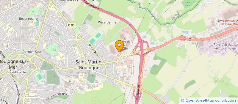 localisation de l'entreprise COTE D'OPALE INVEST à SAINT-MARTIN-BOULOGNE