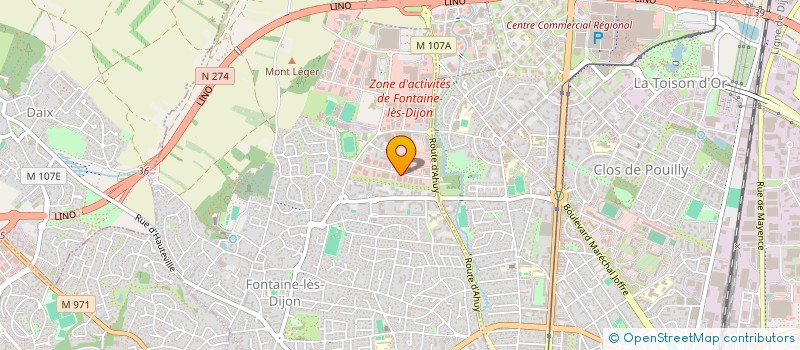 localisation de l'entreprise COTE D'OR FERMETURES  FONTAINE-LES-DIJON