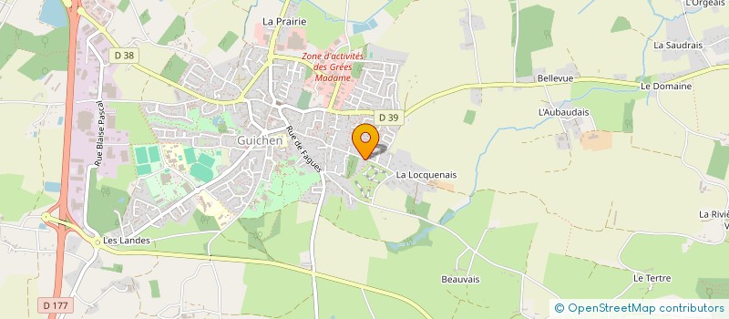 localisation de l'entreprise COTE DANSE  GUICHEN