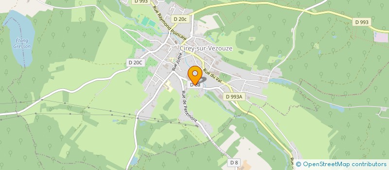 localisation de l'entreprise COTE DE NACRE  CIREY-SUR-VEZOUZE