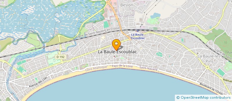 localisation de l'entreprise COTE DE NACRE COTE D'AMOUR à LA BAULE-ESCOUBLAC