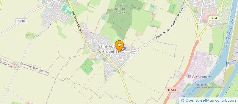 localisation de l'entreprise COTE DE NACRE TRANSPORT  SAINT-AUBIN-D'ARQUENAY