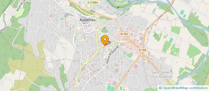 localisation de l'entreprise COTE DE VILLE à AUBENAS