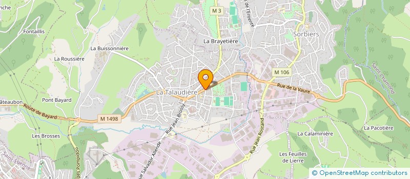 localisation de l'entreprise COTE DECO  LA TALAUDIERE