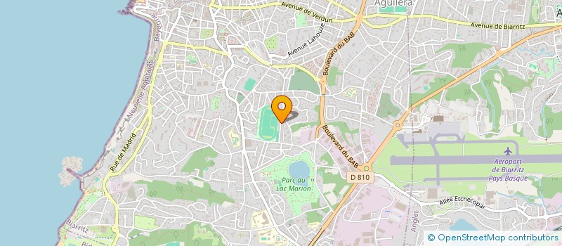 localisation de l'entreprise COTE DES BASQUES SURF CLUB à BIARRITZ