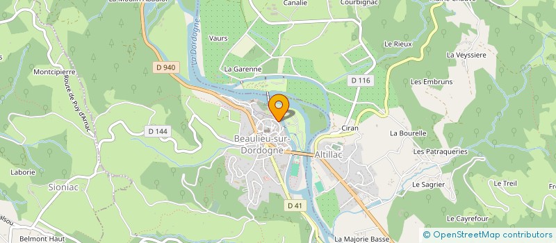 localisation de l'entreprise COTE DORDOGNE  BEAULIEU-SUR-DORDOGNE