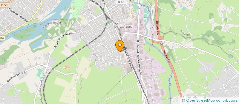 localisation de l'entreprise COTE ECO  PERREUX