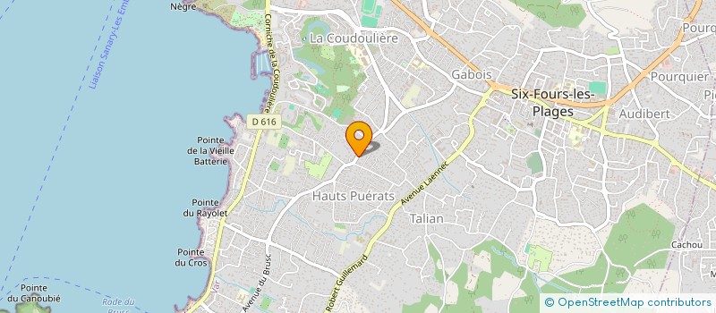 localisation de l'entreprise COTE EST à SIX-FOURS-LES-PLAGES