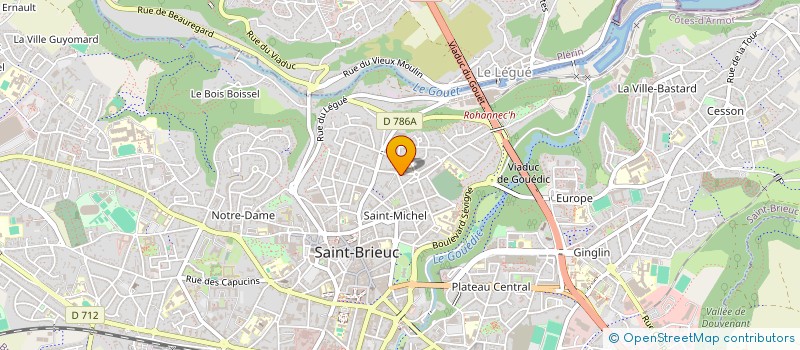 localisation de l'entreprise COTE ET BRETAGNE IMMOBILIER à SAINT-BRIEUC