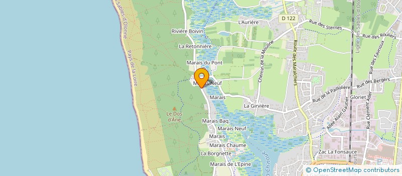localisation de l'entreprise COTE ET FORET à LES SABLES D'OLONNE