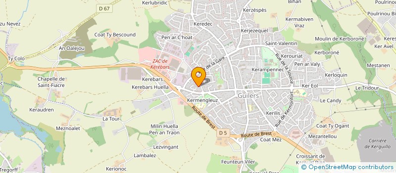 localisation de l'entreprise COTE ET PIERRES  GUILERS