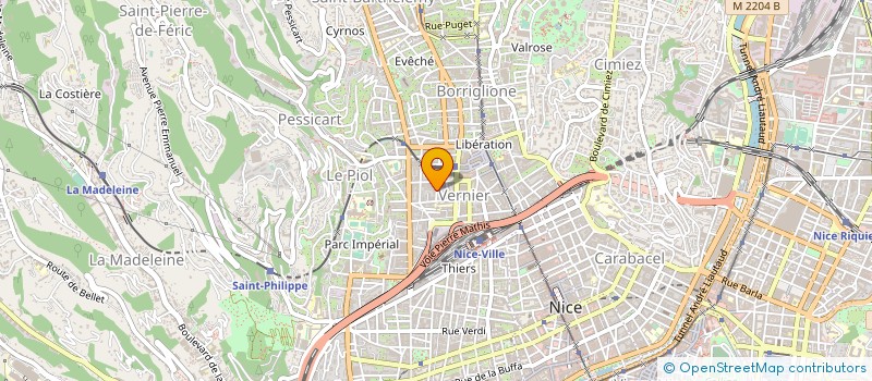 localisation de l'entreprise COTE ET TOITURES à NICE