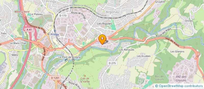 localisation de l'entreprise COTE FIER  ARGONAY