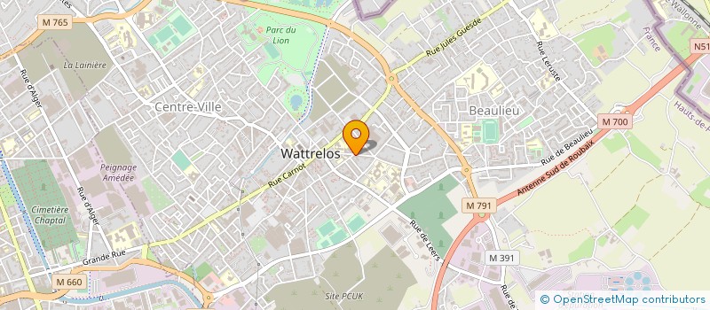 localisation de l'entreprise COTE FINANCE  WATTRELOS