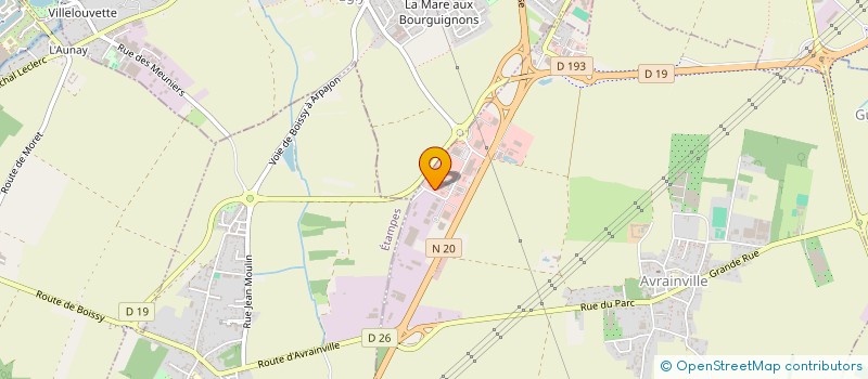 localisation de l'entreprise COTE FITNESS à AVRAINVILLE