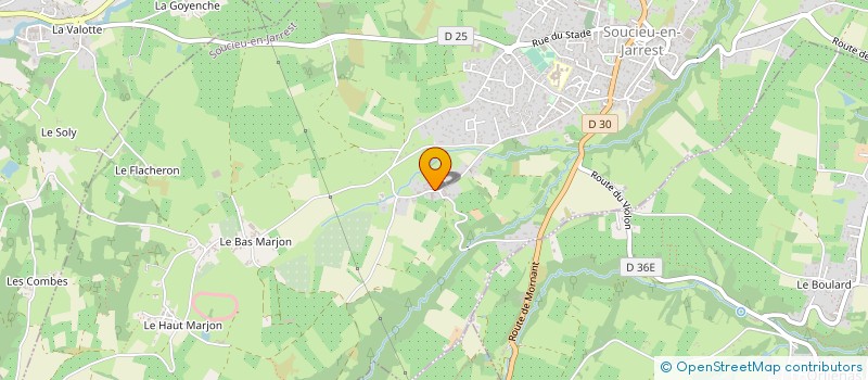 localisation de l'entreprise COTE FRAIS DISTRIBUTION  SOUCIEU-EN-JARREST