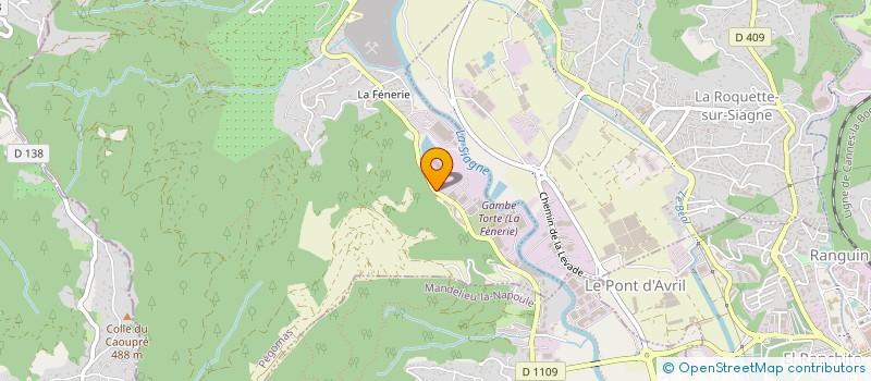 localisation de l'entreprise COTE GASTRONOMIC CATERING  PEGOMAS