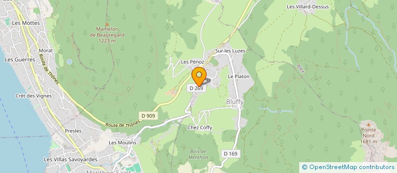 localisation de l'entreprise COTE GESTION LOC  BLUFFY