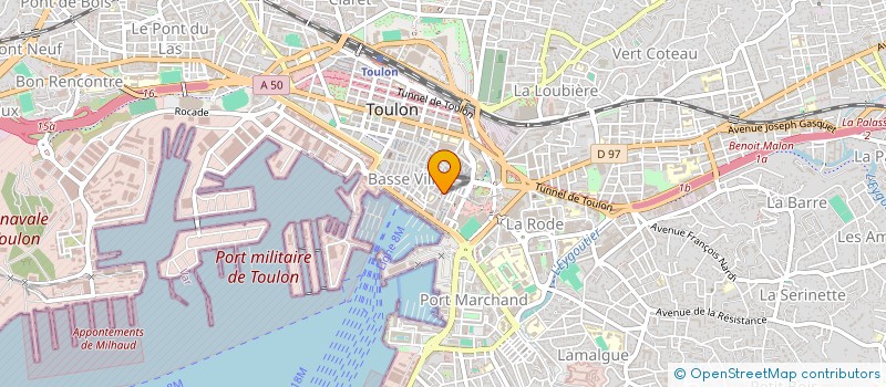 localisation de l'entreprise COTE HOMME 83  TOULON