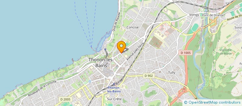 localisation de l'entreprise COTE IMMO à THONON-LES-BAINS