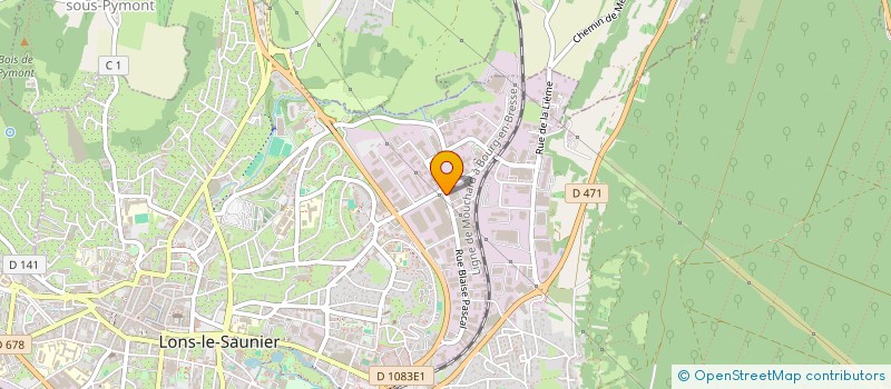 localisation de l'entreprise COTE IMMO à LONS-LE-SAUNIER