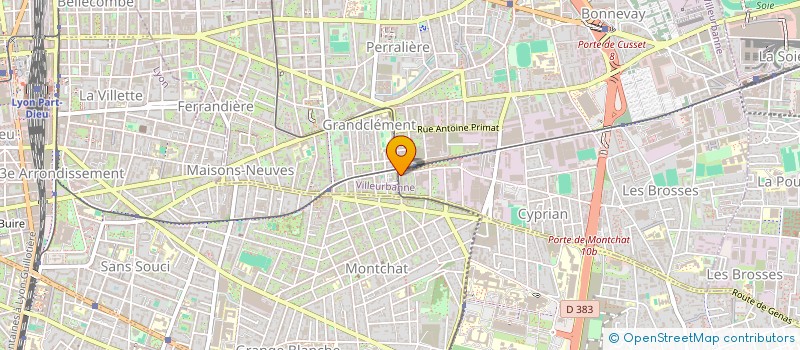 localisation de l'entreprise COTE INNOVATION  VILLEURBANNE