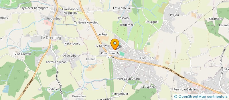 localisation de l'entreprise COTE JARDIN  PLEUVEN