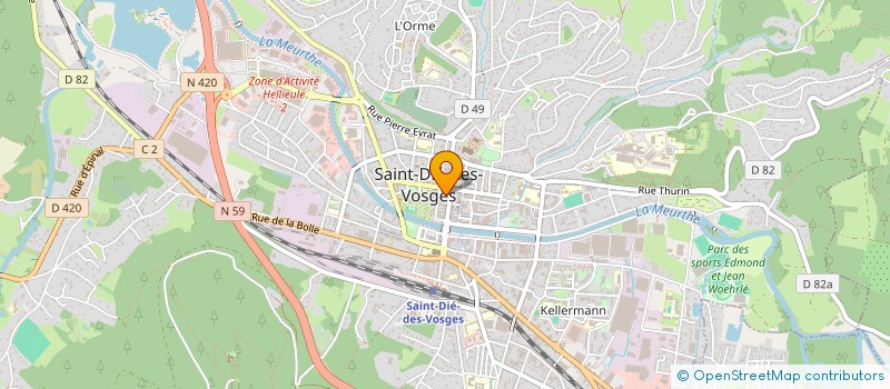 localisation de l'entreprise COTE LORRAIN à SAINT-DIE-DES-VOSGES
