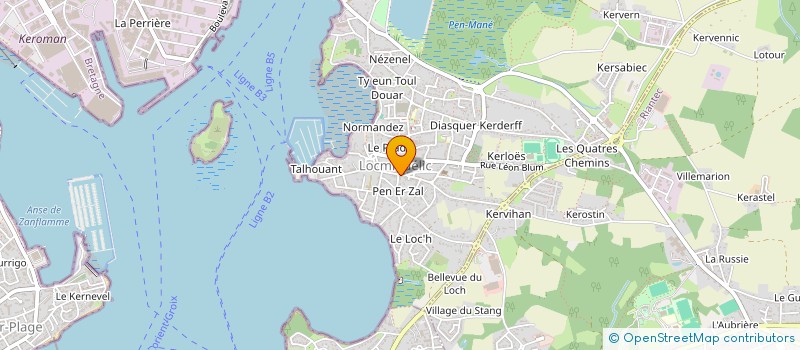 localisation de l'entreprise COTE&LUNETTES  LOCMIQUELIC