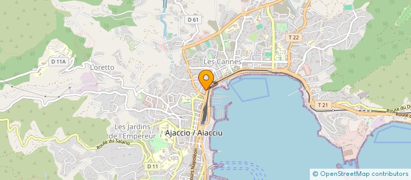 localisation de l'entreprise COTE MARCHE  AJACCIO