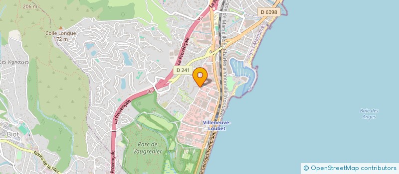 localisation de l'entreprise COTE MER  VILLENEUVE-LOUBET