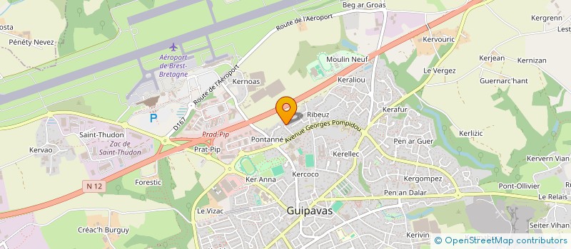 localisation de l'entreprise COTE MER  GUIPAVAS