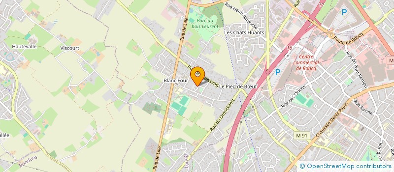 localisation de l'entreprise COTE METEO  RONCQ