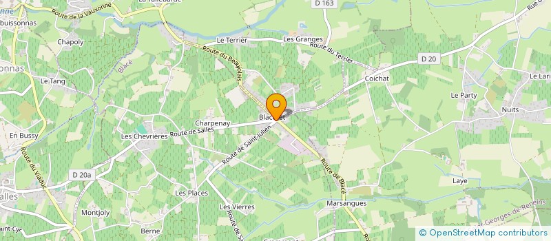 localisation de l'entreprise COTE NATURE  BLACE