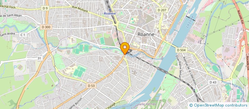 localisation de l'entreprise COTE NEGOCE à ROANNE