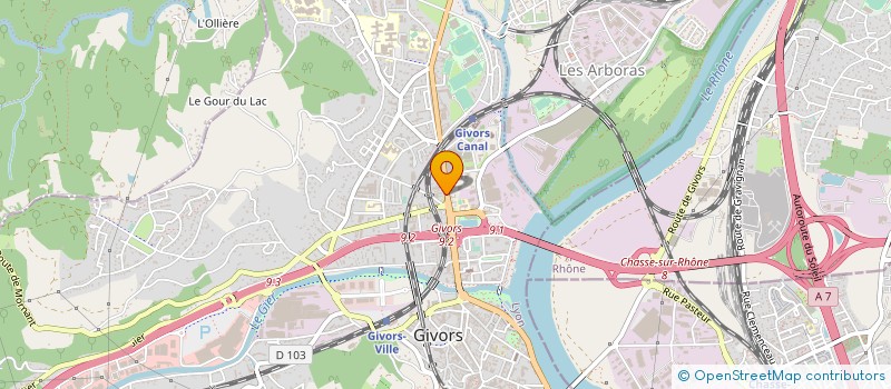 localisation de l'entreprise COTE OPTIQUE GIVORS à GIVORS
