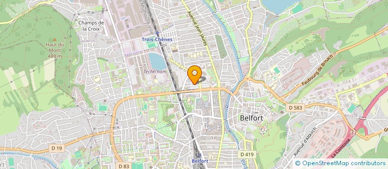 localisation de l'entreprise COTE OUEST à BELFORT