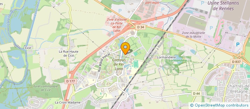 localisation de l'entreprise COTE OUEST DEVELOPPEMENT  BRUZ