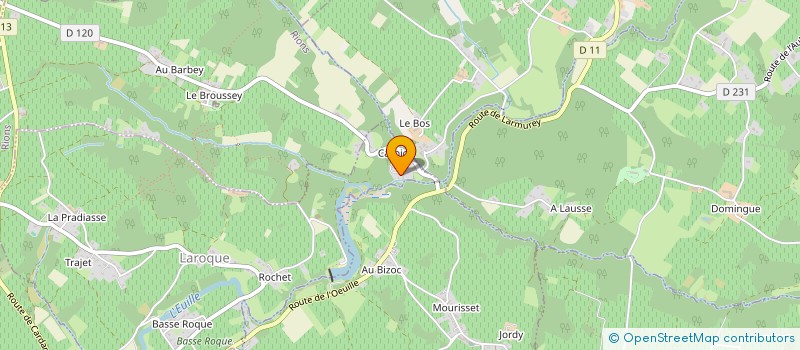 localisation de l'entreprise COTE OUEST SARL  LAROQUE