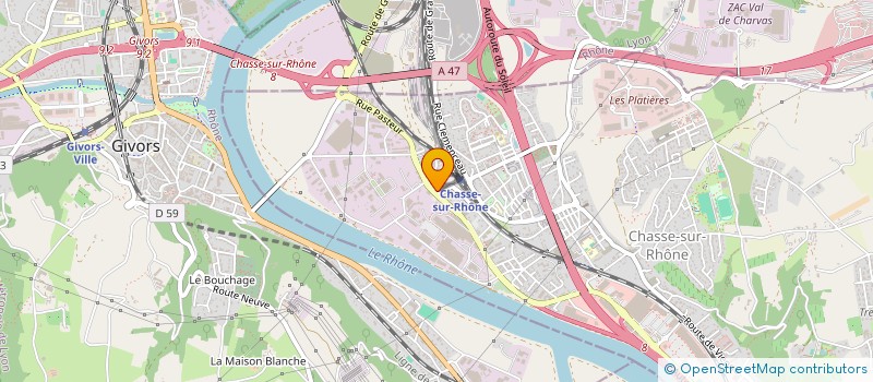 localisation de l'entreprise COTE & PAIN  CHASSE-SUR-RHONE