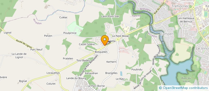 localisation de l'entreprise COTE PARQUETS BREST  ARRADON