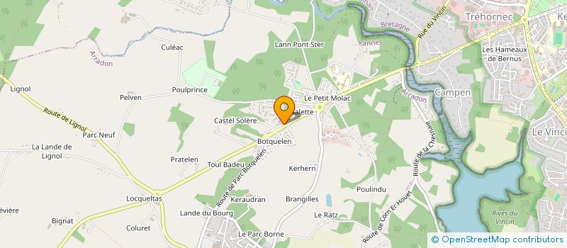 localisation de l'entreprise COTE PARQUETS NORMANDIE  ARRADON