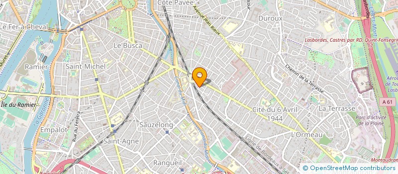 localisation de l'entreprise COTE PAVEE CHAUFFAGE ET CLIMATISATION à TOULOUSE