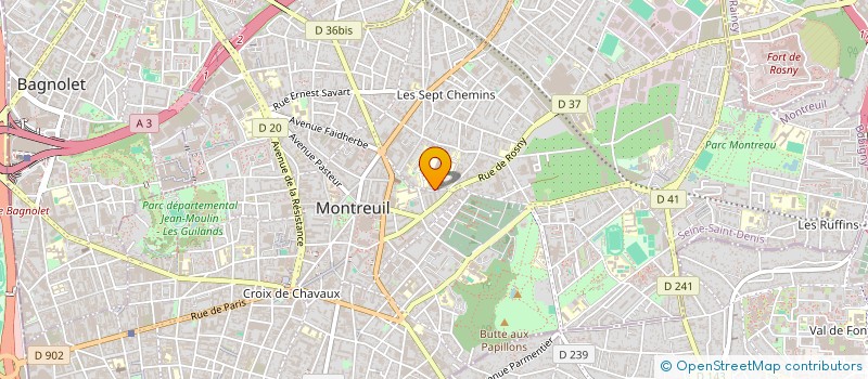 localisation de l'entreprise COTE PEPIN (COP) à MONTREUIL
