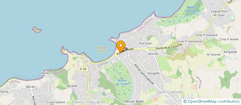 localisation de l'entreprise COTE PLAGE  TREVOU-TREGUIGNEC