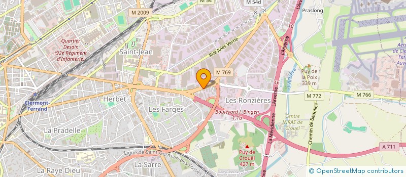 localisation de l'entreprise COTE PNEUS  CLERMONT-FERRAND