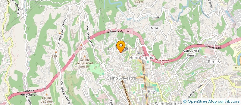 localisation de l'entreprise COTE SANTE à NICE