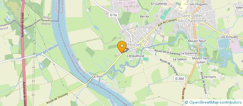 localisation de l'entreprise COTE SAONE  THOISSEY