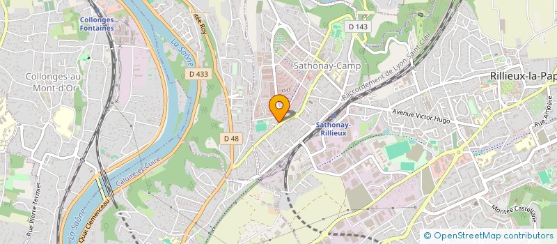 localisation de l'entreprise COTE SAONE  SATHONAY-CAMP